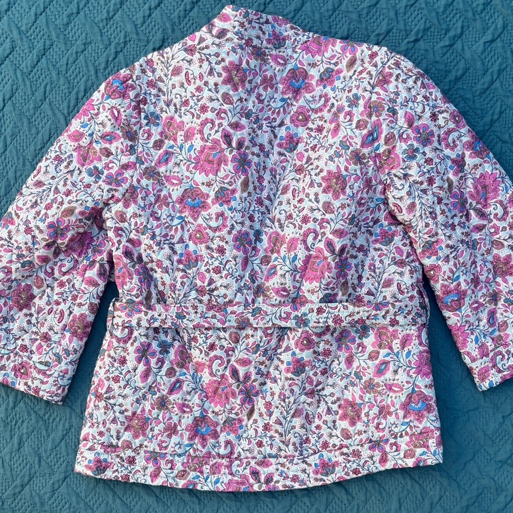 Daniel Rainn Floral Quilted Jacket - Pink and Blue Anthropologie - Picture 4 of 8